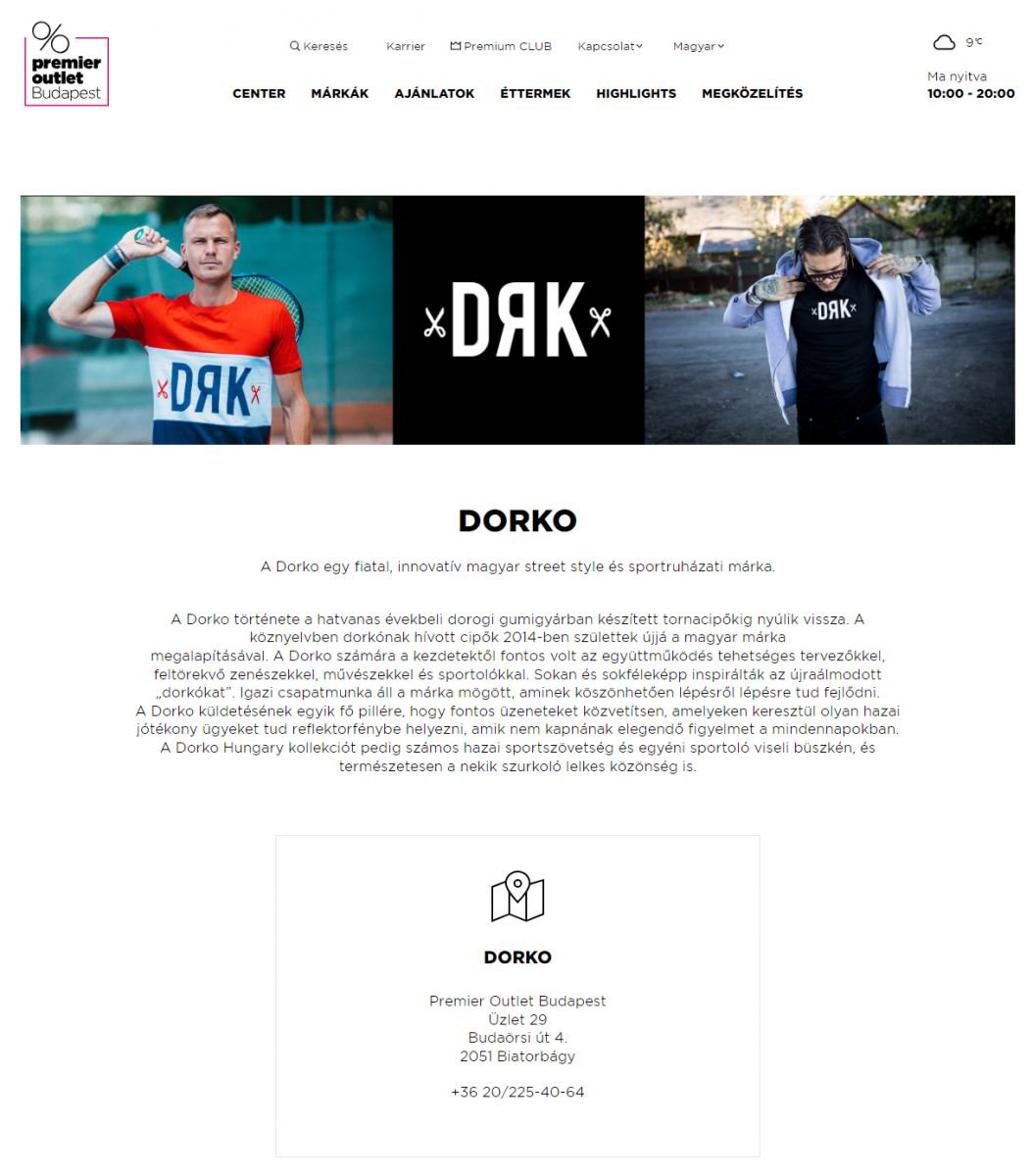 Dorko Premier Outlet