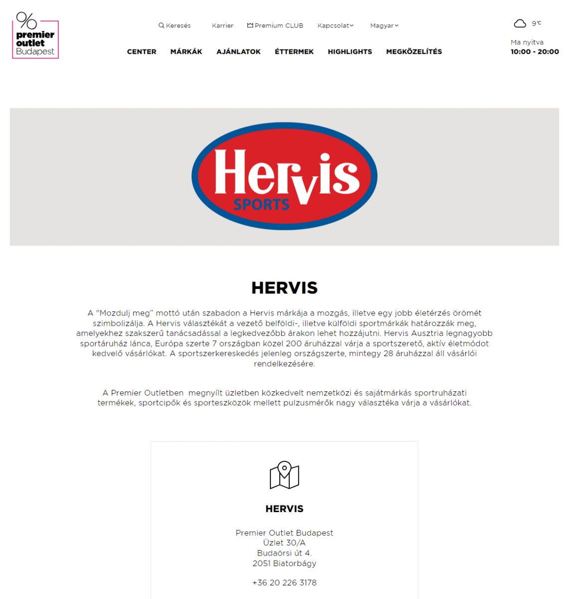 Hervis Premier Outlet