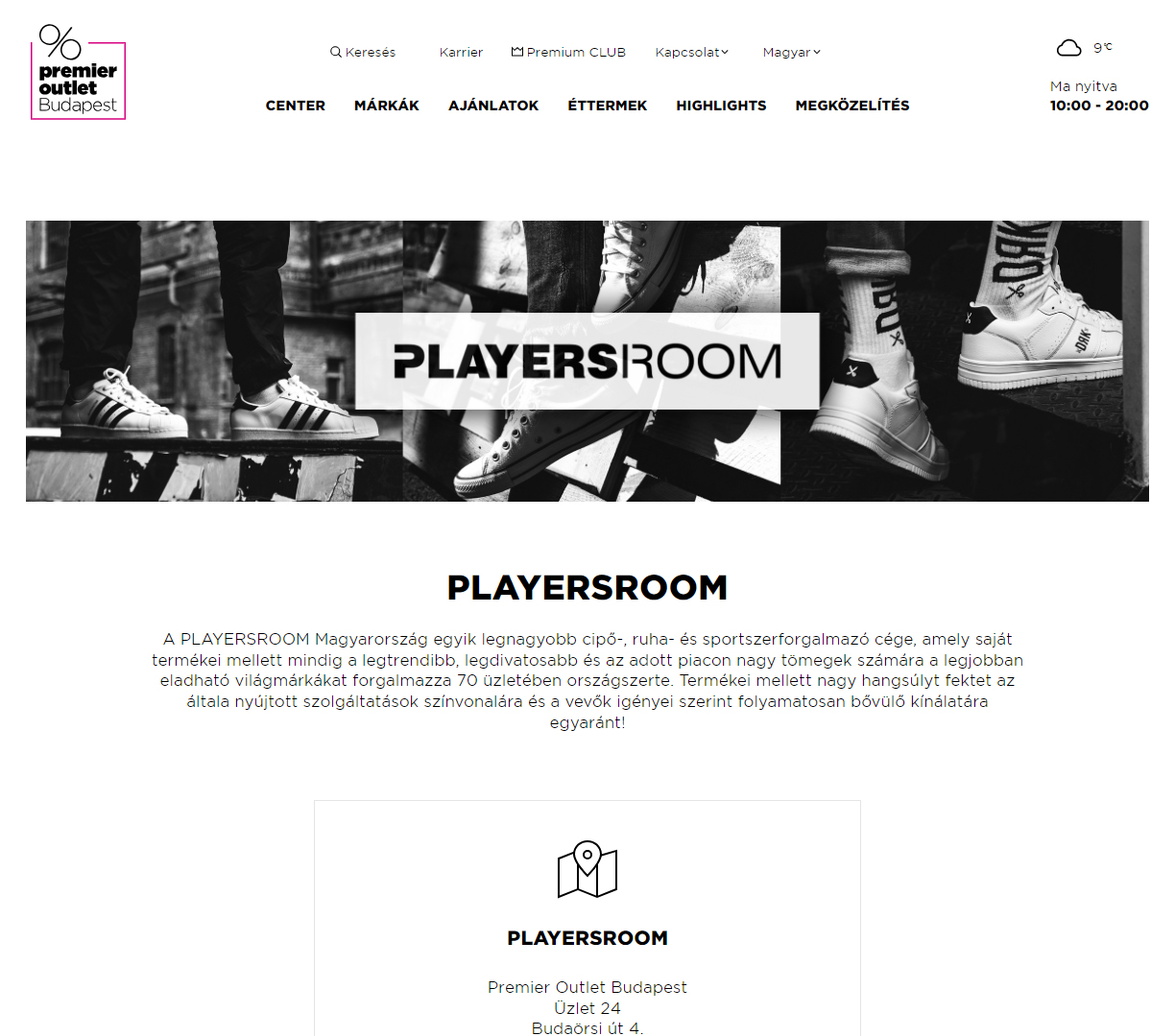 Playersroom Premier Outlet
